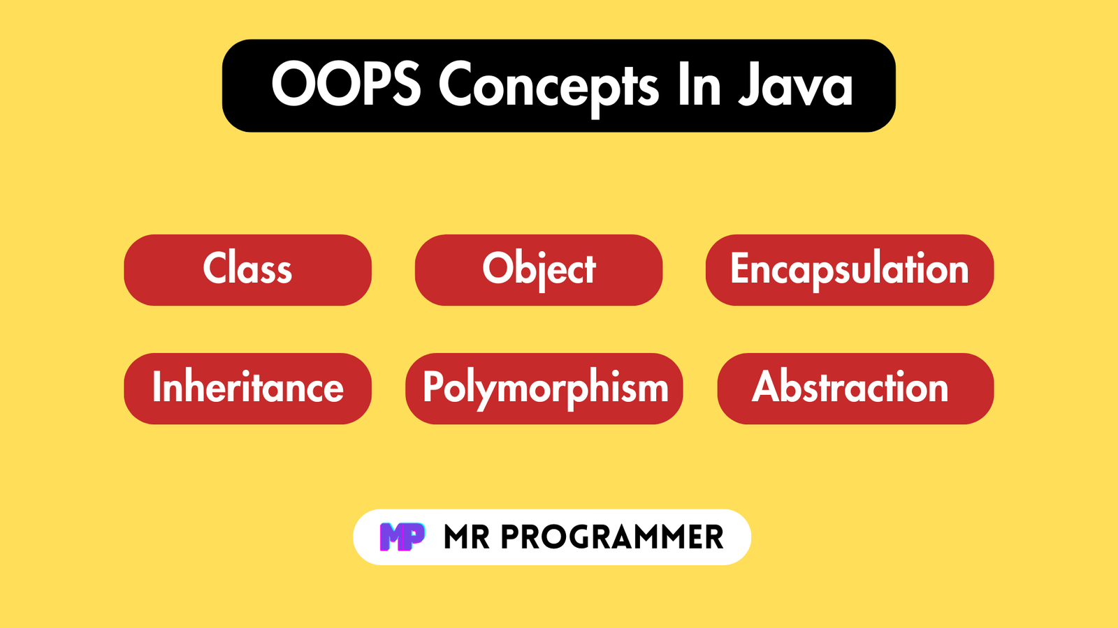 OOPS Concepts In Java Object Oriented Programming In Java Mr Programmer