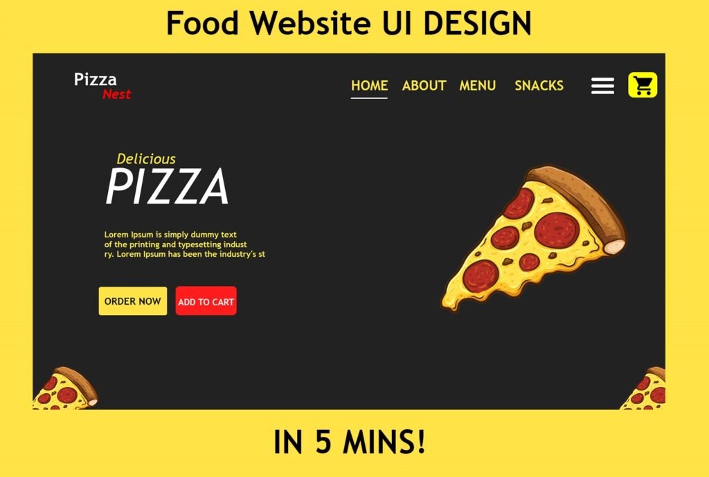 Food Website UI Design In PhotoShop | Web Designing Tutorial