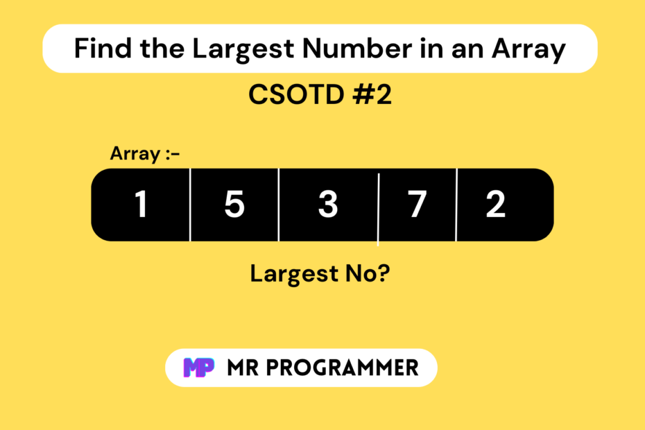 Find the Largest Number in an Array