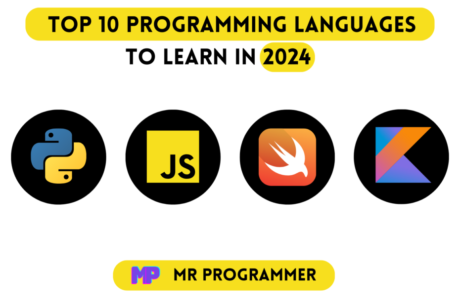 Top 10 Programming Languages to Learn in 2024